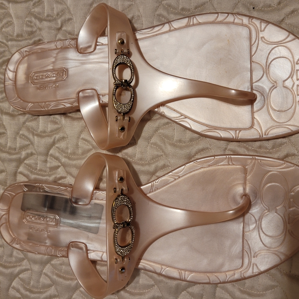 Coach jelly sandals size 10